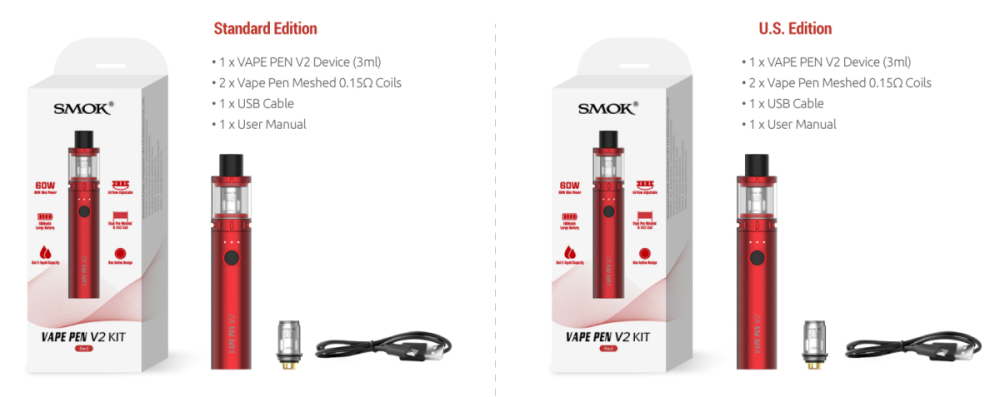 SMOK Vape Pen V2 Package List SMOK Vape Pen V2 Package List