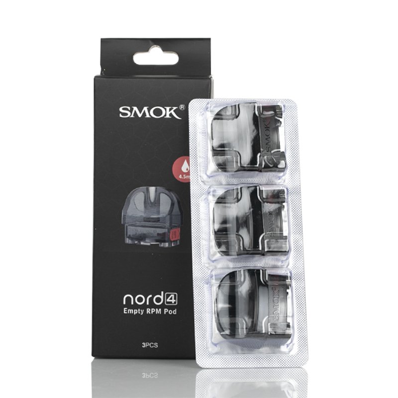 SMOK Nord 4 Replacement Empty Pod Cartridge 4.5ml (3pcs/pack) SMOK Nord 4 Replacement Empty Pod Cartridge 4.5ml (3pcs/pack)