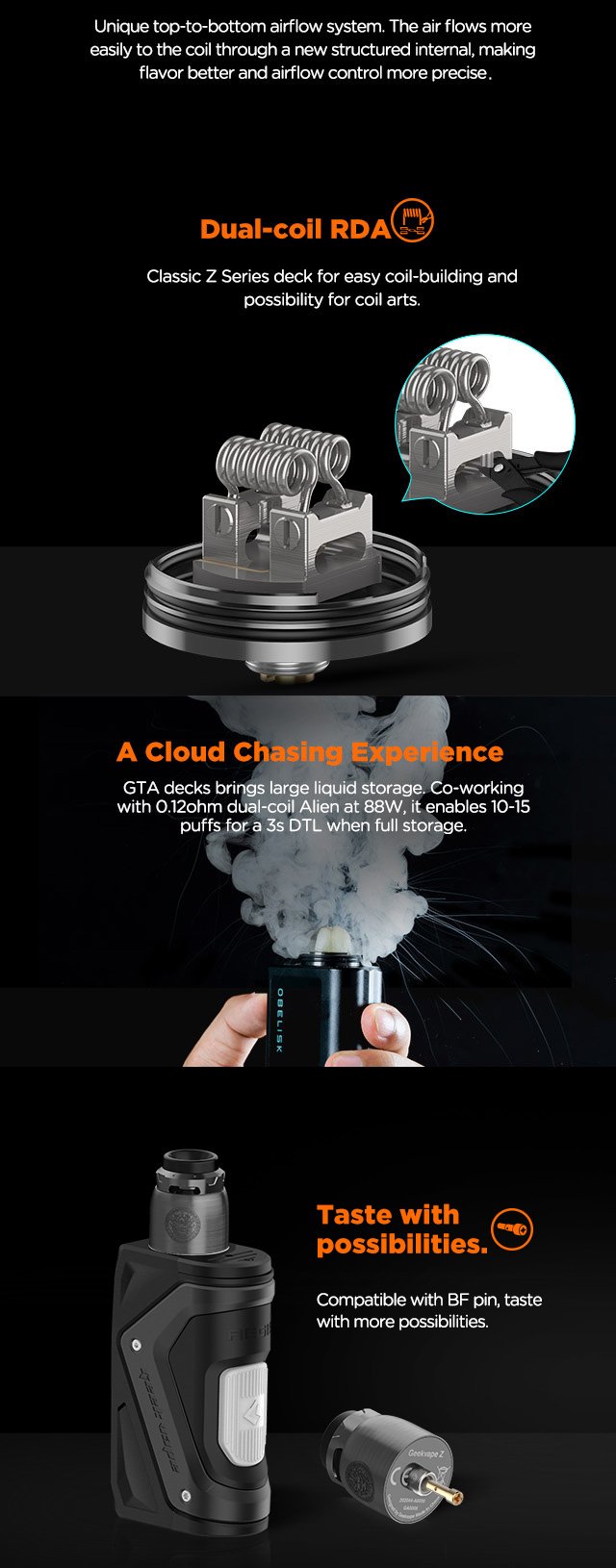 Geekvape Z RDA top-to-bottom airflow Geekvape Z RDA top-to-bottom airflow