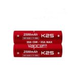 Vapcell K25 18650 Battery 2500mAh 3.7V 35A