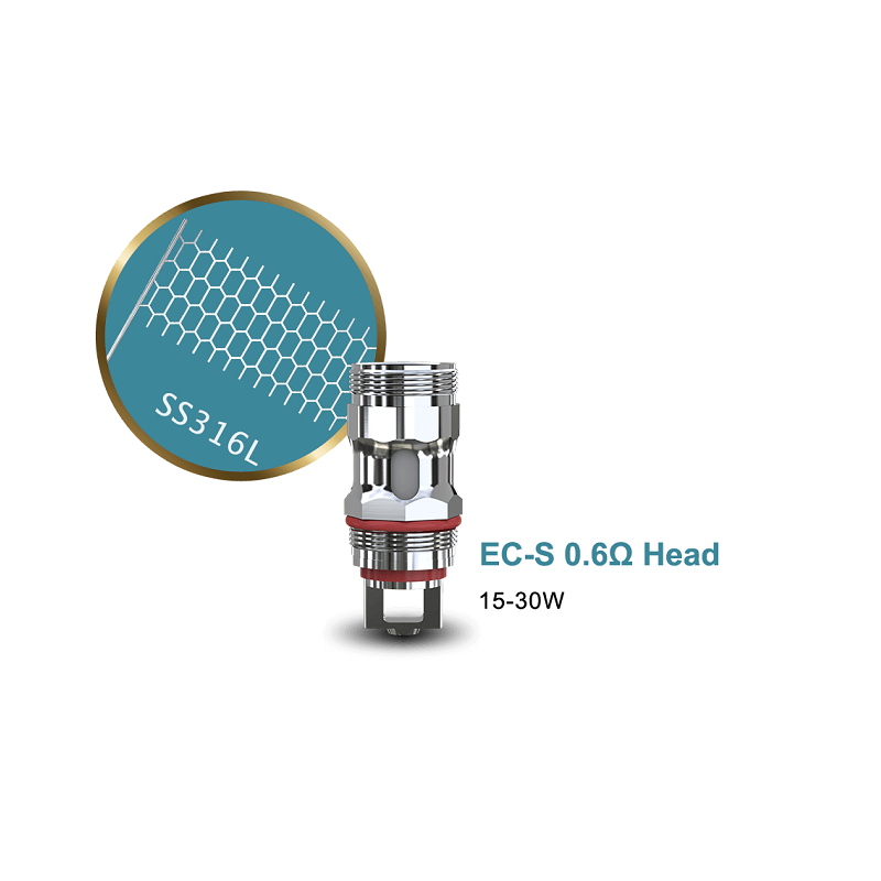Eleaf EC-S 0.6ohm Coil Head (5pcs/pack) Eleaf EC-S 0.6ohm Coil Head (5pcs/pack)
