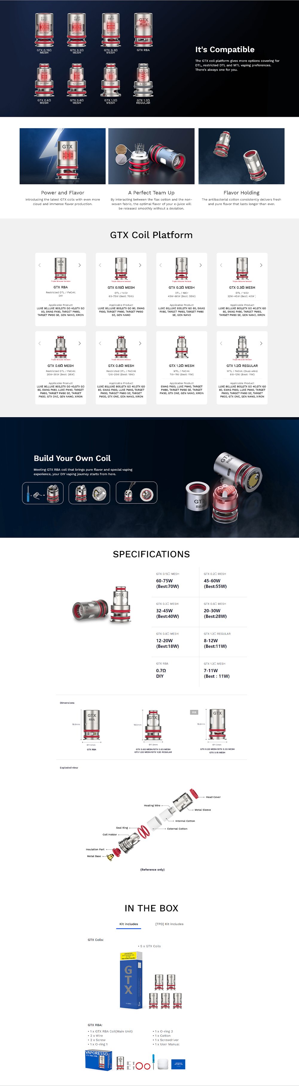 Vaporesso GTX Coils Vaporesso GTX Coils