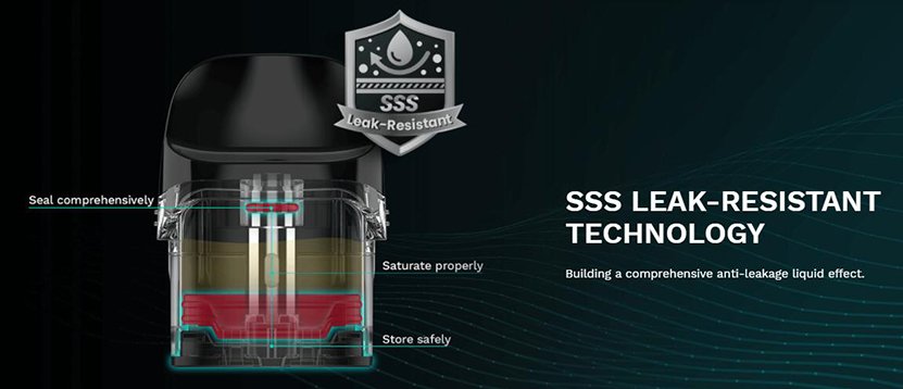 Vaporesso LUXE Q Replacement Pod Cartridge-SSS Leak-resistant Technology Vaporesso LUXE Q Replacement Pod Cartridge-SSS Leak-resistant Technology