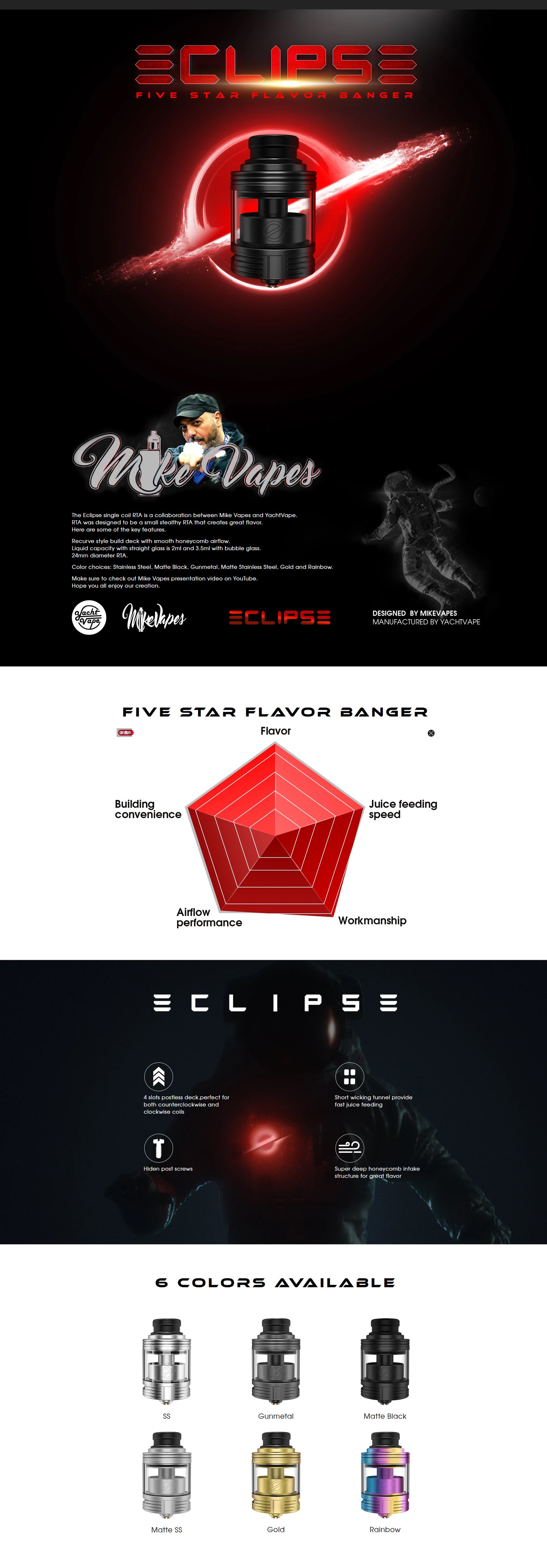 Yachtvape Eclipse RTA Design