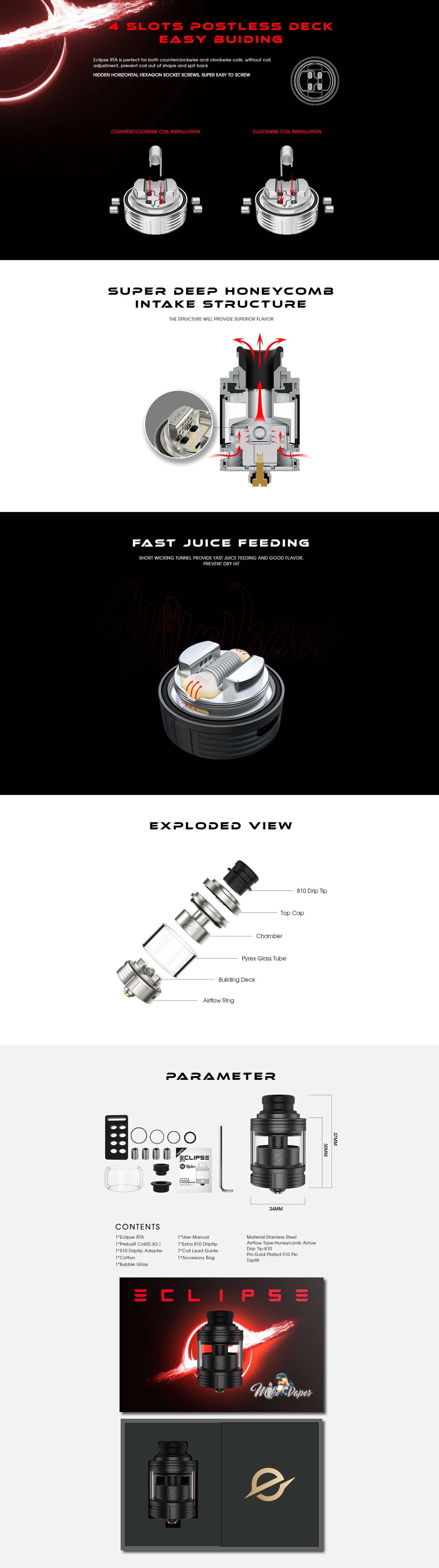 Yachtvape Eclipse RTA Structure