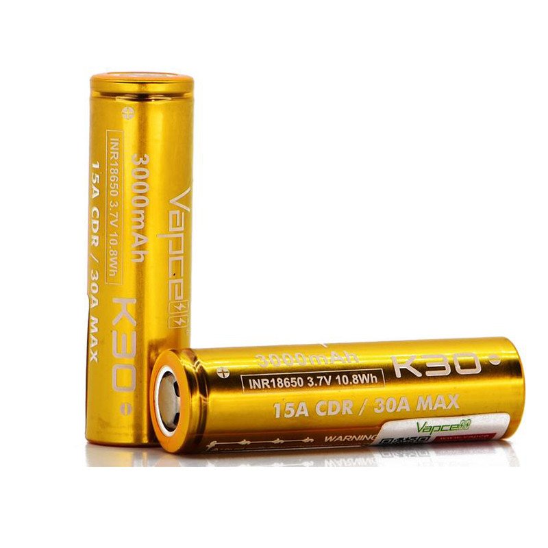 Vapcell K30 18650 15A/30A Flat Top 3000mAh Battery Vapcell K30 18650 15A/30A Flat Top 3000mAh Battery
