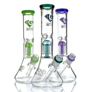 Diamond Glass DG-1002 Water Pipe – (Clear Mansion)