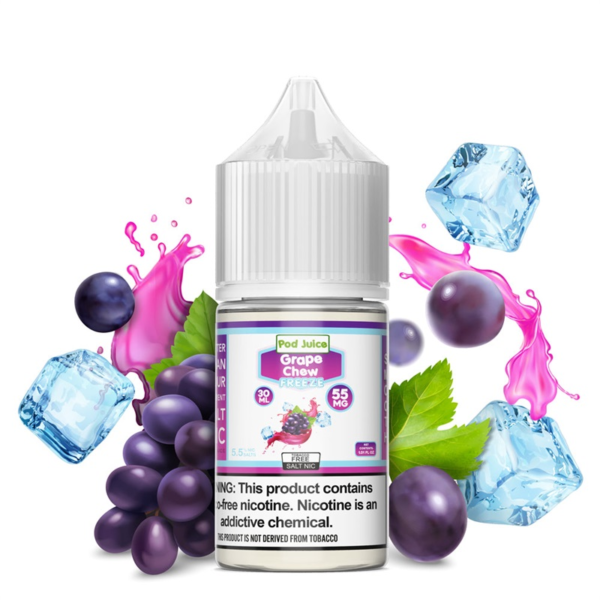 Pod Juice Salts Series Grape Chew Freeze Tobacco-Free E-juice 30ml Pod Juice Salts Series Grape Chew Freeze Tobacco-Free E-juice 30ml
