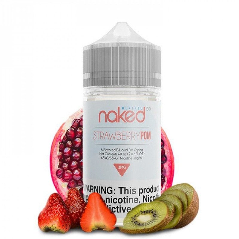 Naked 100 Strawberry Pom (Brain Freeze) E-juice 60ml Naked 100 Strawberry Pom (Brain Freeze) E-juice 60ml