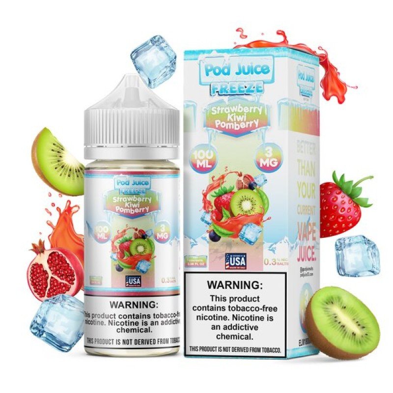 Pod Juice Strawberry Kiwi Pomberry Freeze E-juice 100ml Pod Juice Strawberry Kiwi Pomberry Freeze E-juice 100ml