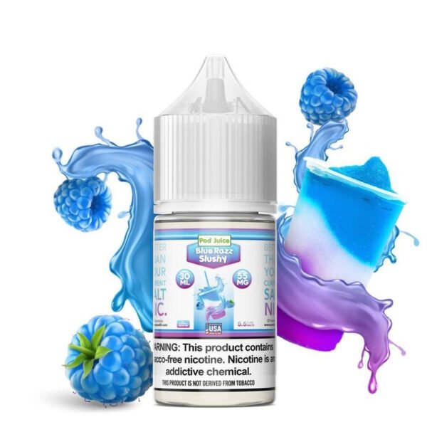 Pod Juice Salt Blue Razz Slushy E-juice 30ml Pod Juice Salt Blue Razz Slushy E-juice 30ml