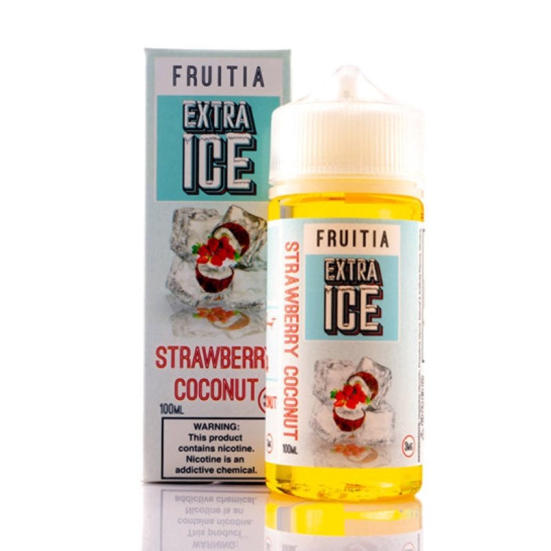 Fruitia Extra Ice Strawberry Coconut E-juice 100ml Fruitia Extra Ice Strawberry Coconut E-juice 100ml