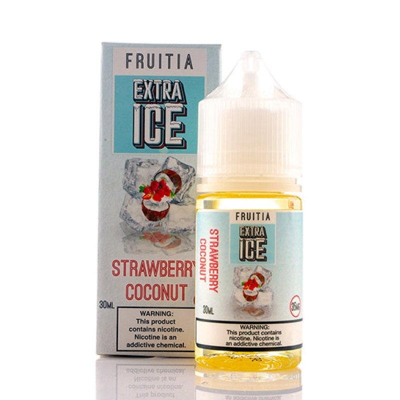 Fruitia Extra Ice Strawberry Coconut Nicotine Salt E-juice 30ml Fruitia Extra Ice Strawberry Coconut Nicotine Salt E-juice 30ml