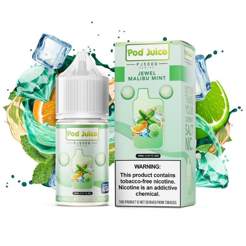 top Jewel Malibu Mint Pod Juice PJ5000 top Jewel Malibu Mint Pod Juice PJ5000