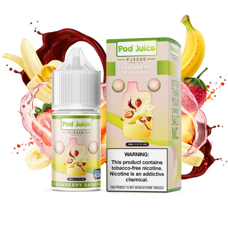Pod Juice PJ5000 Series Strawberry Banana E-juice 30ml Pod Juice PJ5000 Series Strawberry Banana E-juice 30ml
