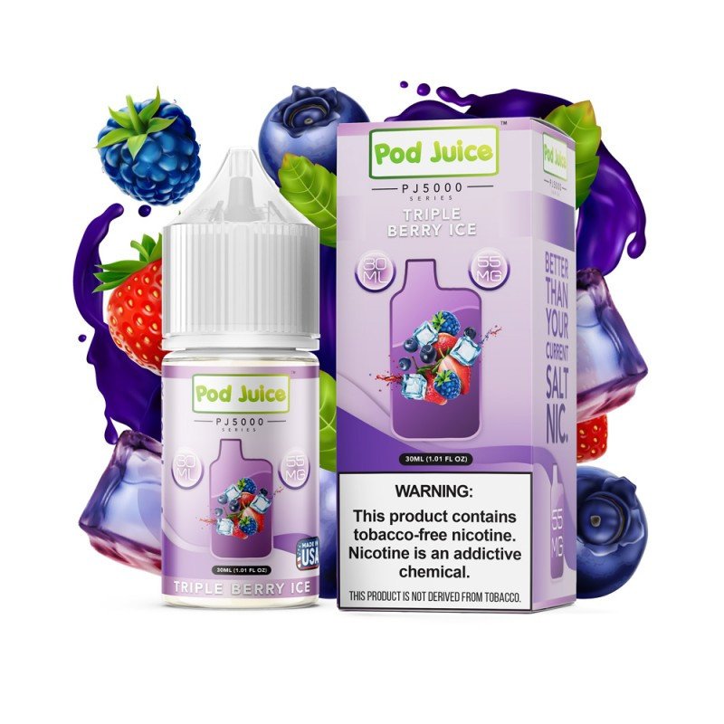 Pod Juice PJ5000 Series Triple Berry Ice E-juice 30ml Pod Juice PJ5000 Series Triple Berry Ice E-juice 30ml