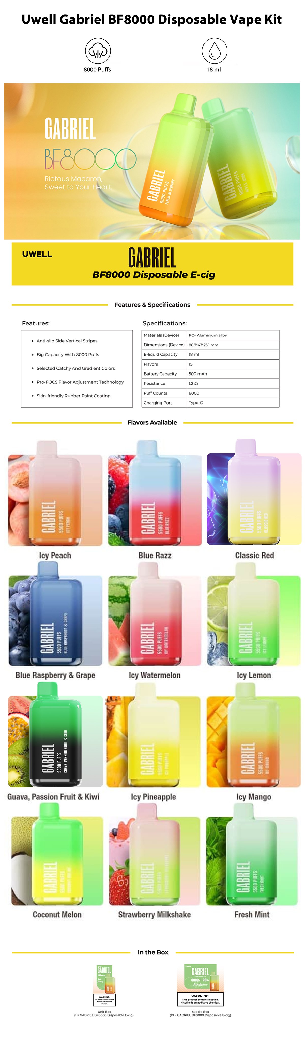 top uwell gabriel bf8000