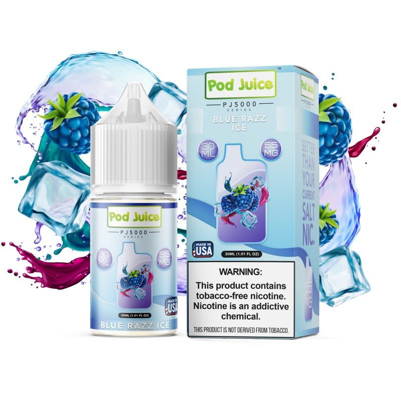 Pod Juice PJ5000 Series Blue Razz Ice E-juice 30ml Pod Juice PJ5000 Series Blue Razz Ice E-juice 30ml