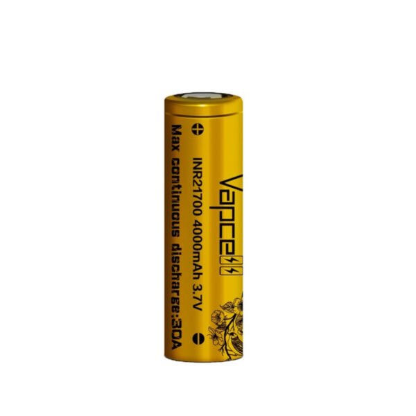 Vapcell INR 21700 Battery 3.7V 30A 4000mAh Vapcell INR 21700 Battery 3.7V 30A 4000mAh