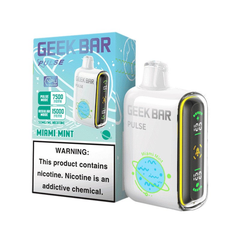 (10-PACK) Geek Bar Pulse 15000 Disposable Vape Miami Mint Geek Bar Pulse 15000 Disposable Vape Kit