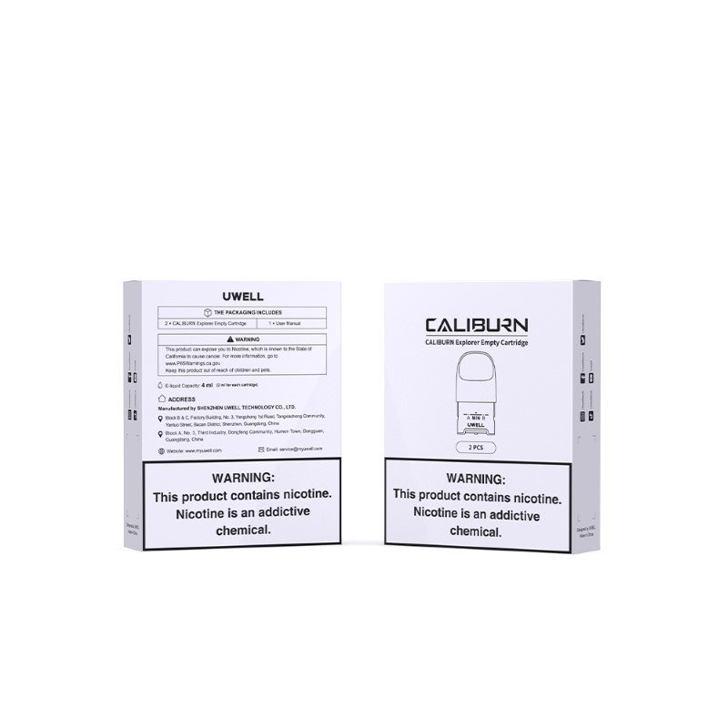 Uwell Caliburn Explorer Empty Pod Cartridge 4ml Uwell Caliburn Explorer Empty Pod Cartridge 4ml