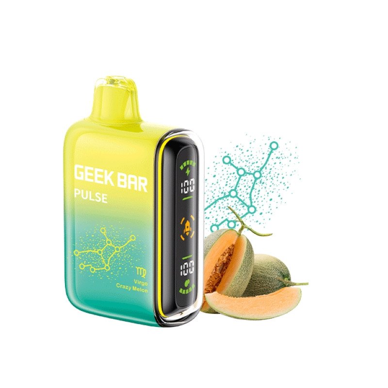 (10-PACK) Geek Bar Pulse 15000 Disposable Vape Crazy Melon Geek Bar Pulse 15000 Puffs Disposable Vape