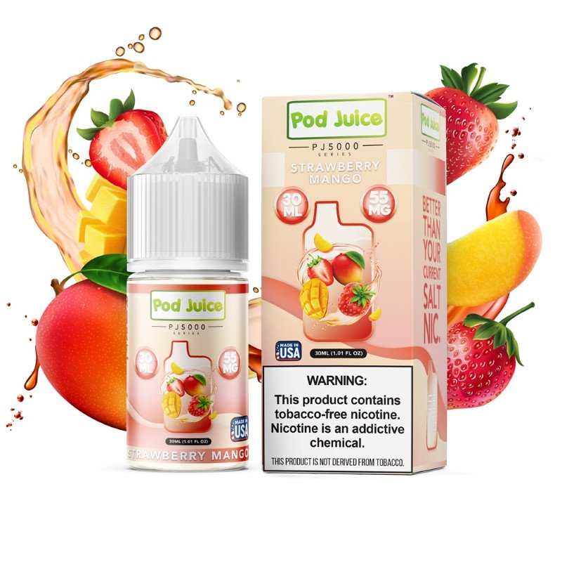 Pod Juice PJ5000 Series Strawberry Mango E-juice 30ml Pod Juice PJ5000 Series Strawberry Mango E-juice 30ml