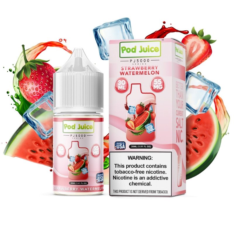 Pod Juice PJ5000 Series Strawberry Watermelon E-juice 30ml Pod Juice PJ5000 Series Strawberry Watermelon E-juice 30ml