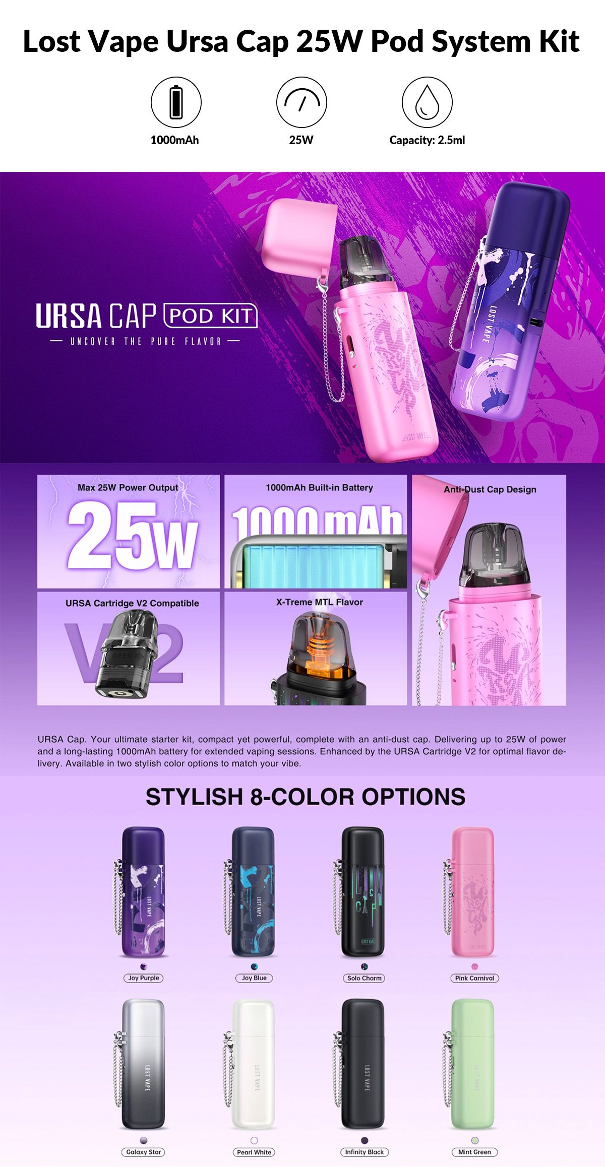 cheap Lost Vape Ursa Cap