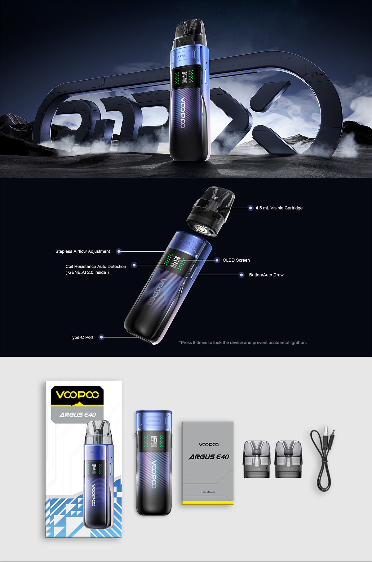 VOOPOO Argus E40 for sale