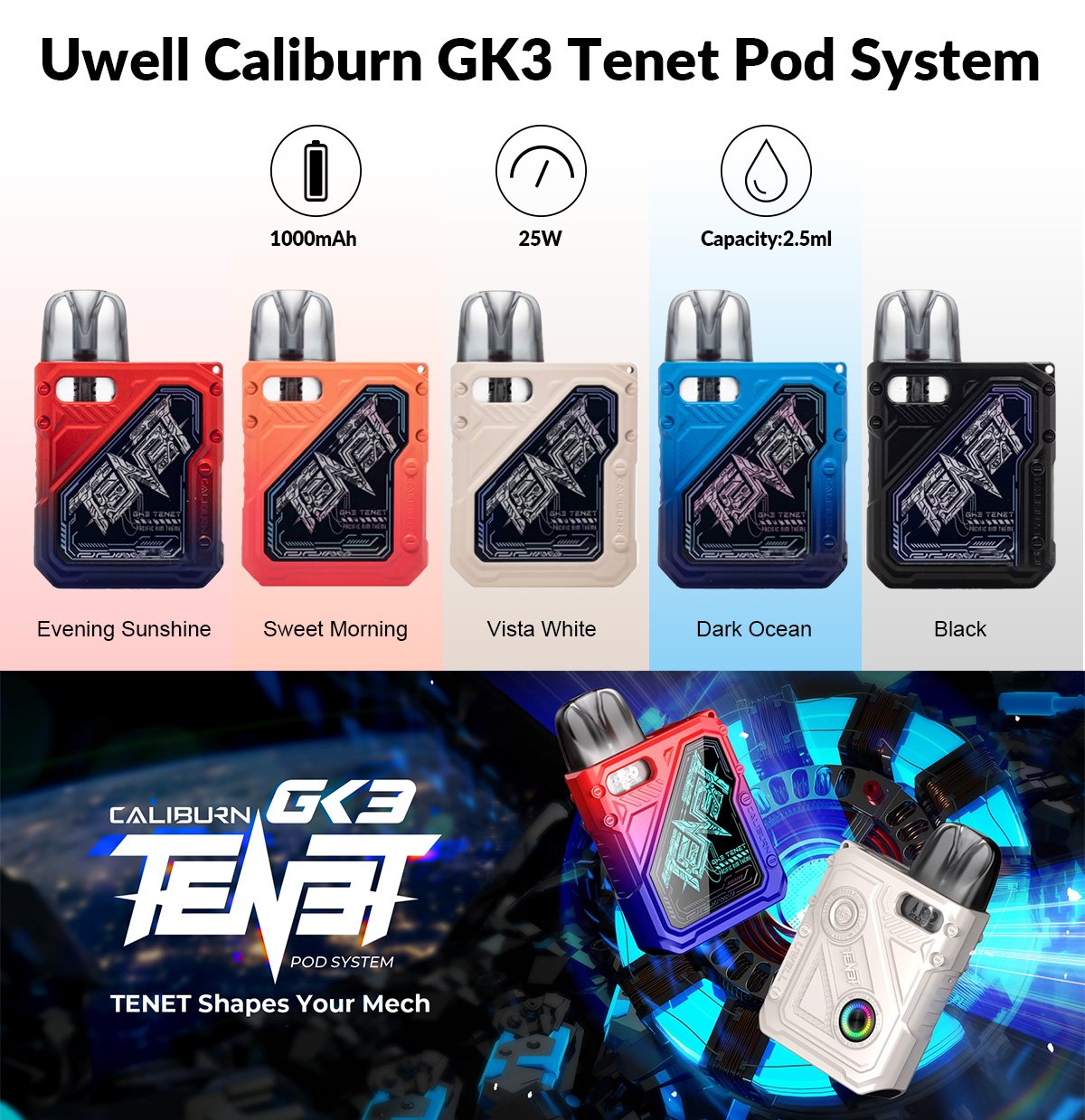 cheap Uwell Caliburn GK3 Tenet