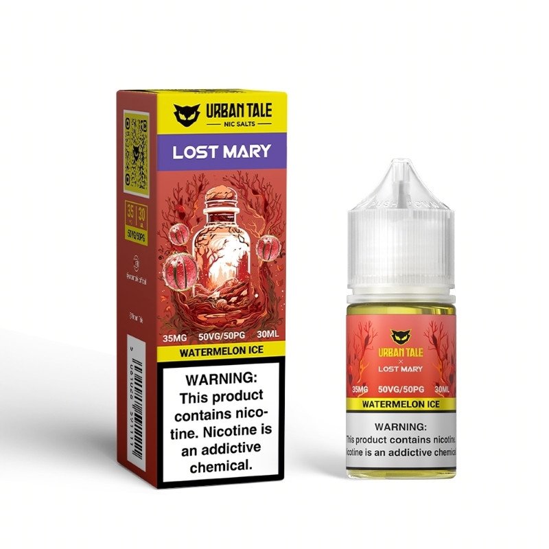 Watermelon Ice Urban Tale X Lost Mary Nic Salts E-juice 30ml Watermelon Ice Urban Tale X Lost Mary Nic Salts E-juice 30ml
