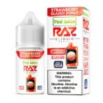 Strawberry Glazed Donut Pod Juice RAZ Disposable Collab Nic Salt E-juice 30ml