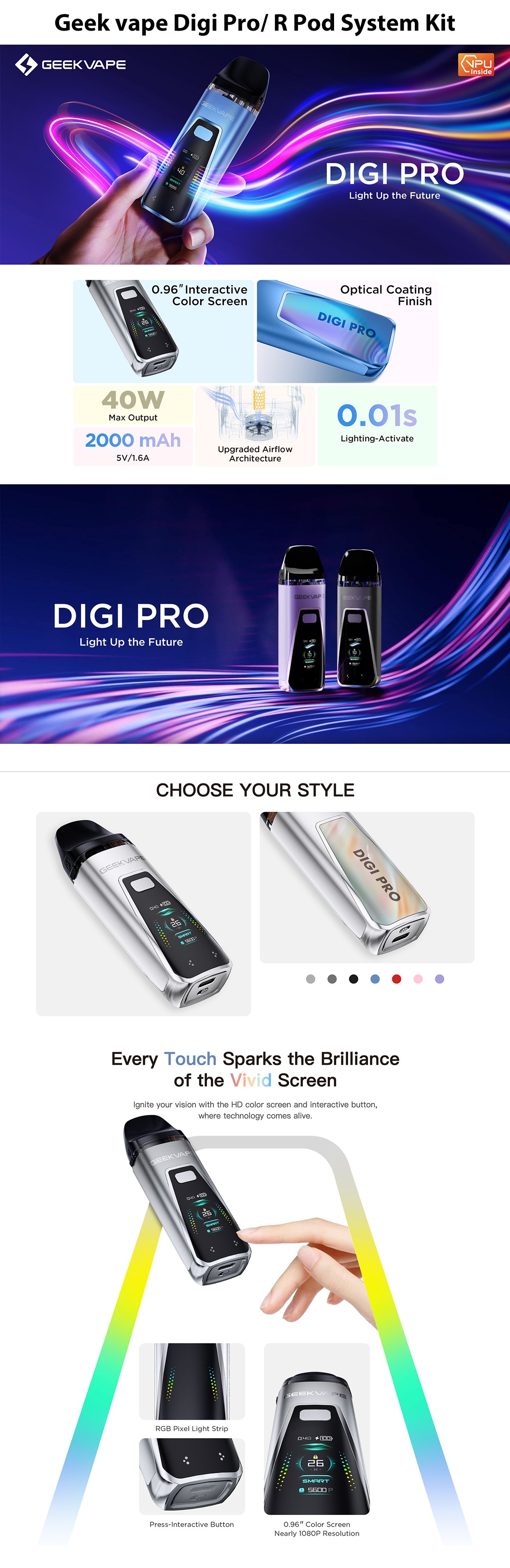 cheap geek vape digi pro/ r