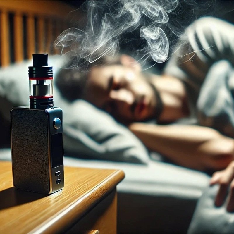 is it ok to vape before bed