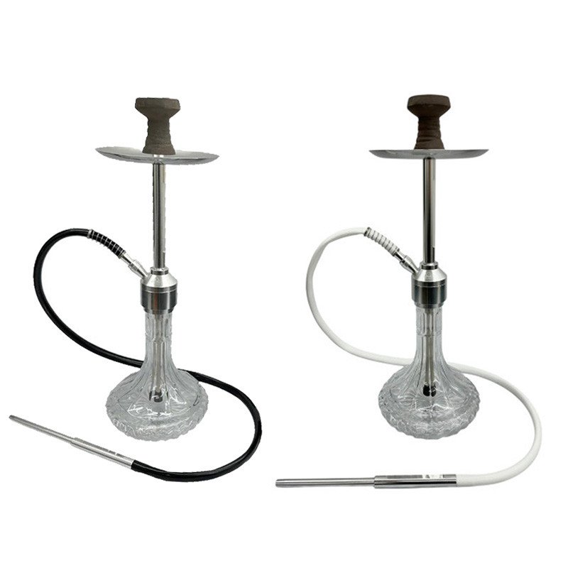 AL Malaki 24 Inch Stainless Steel Single Hose Hookah AL Malaki 24 Inch Stainless Steel Single Hose Hookah