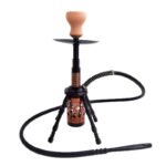 Brown Aluminum 17 Inch Single Hose Hookah