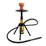 Yellow Aluminum 17 Inch Single Hose Hookah