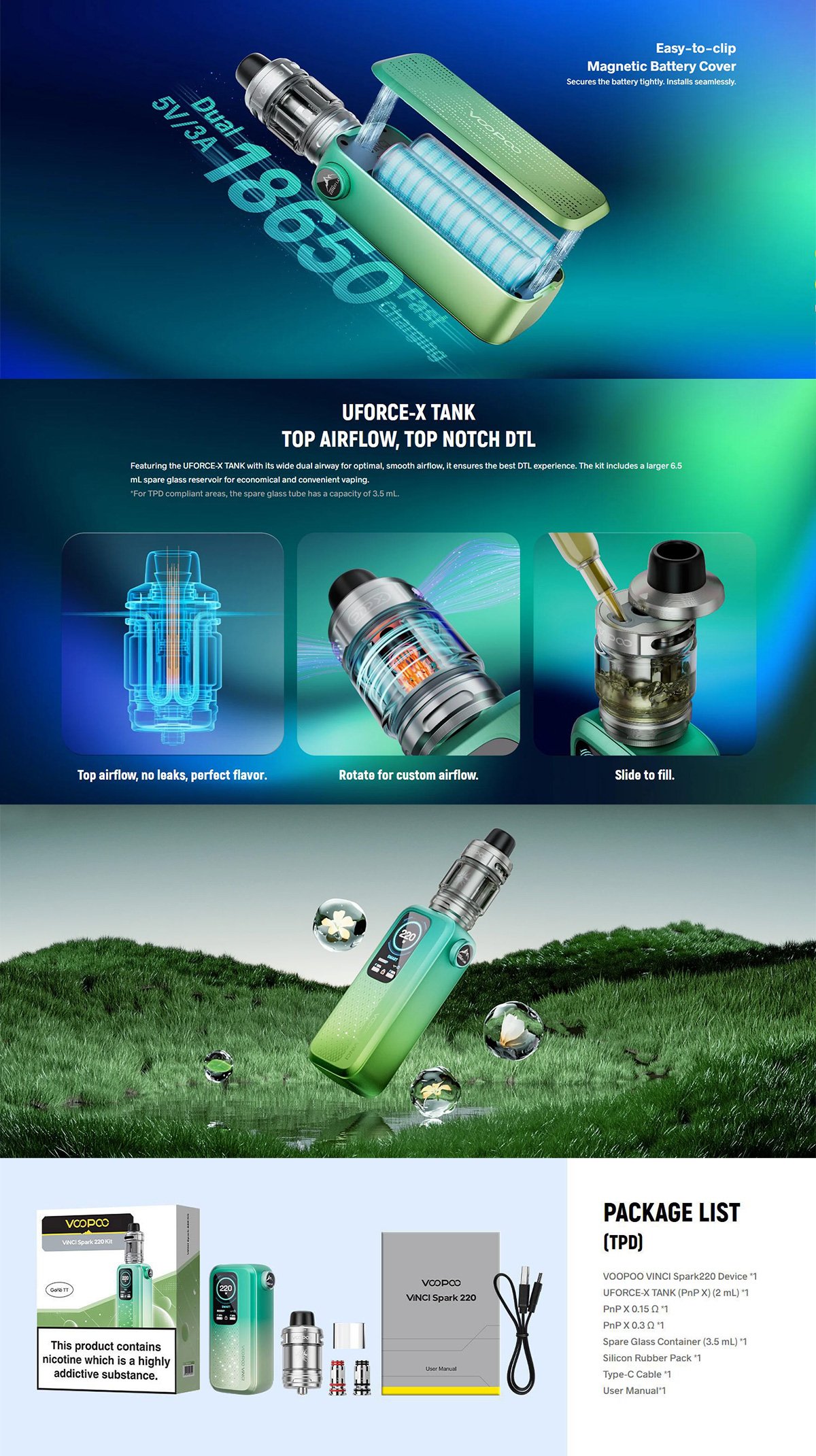 voopoo vinci spark220 for sale