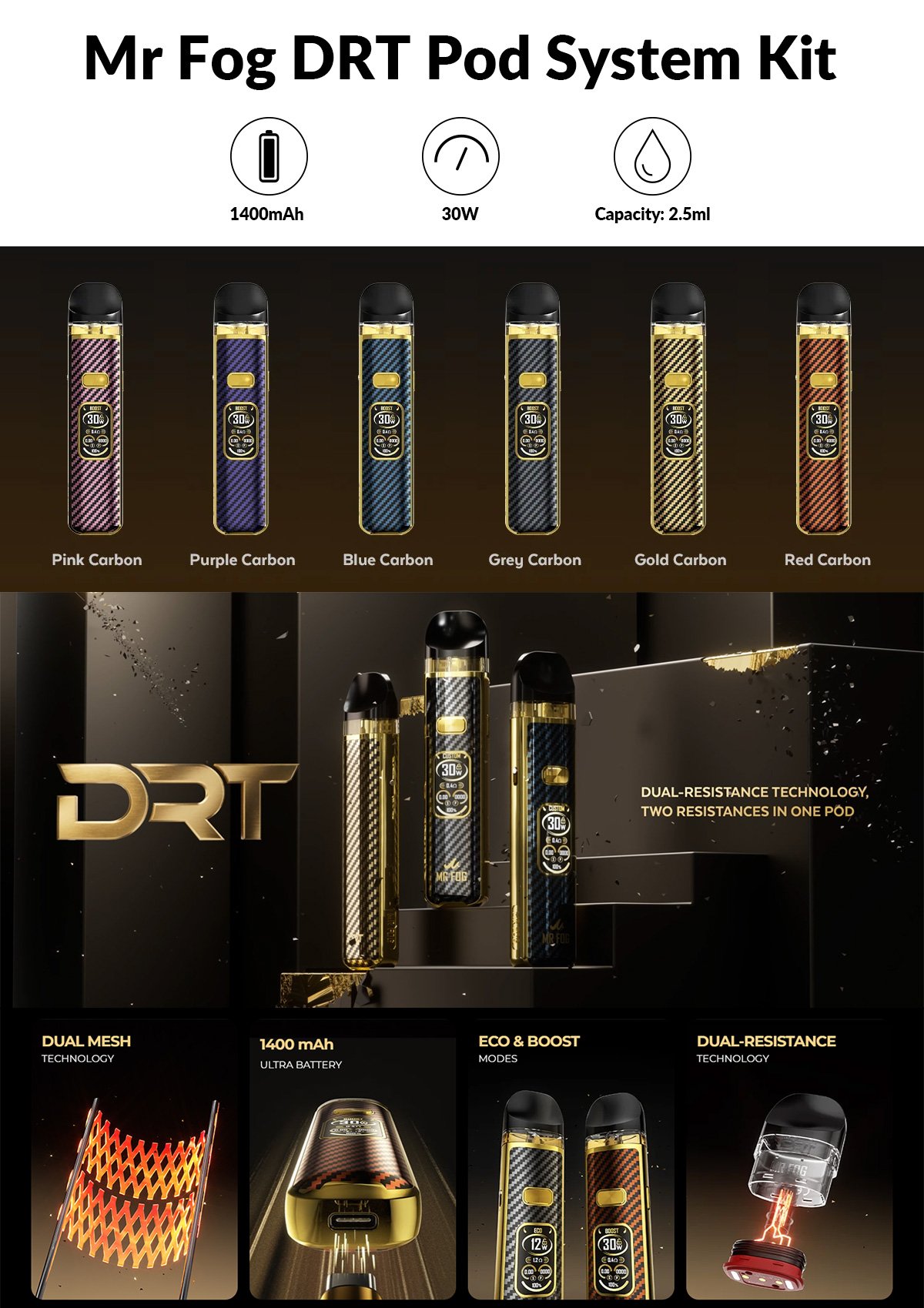 cheap mr fog drt pod system kit