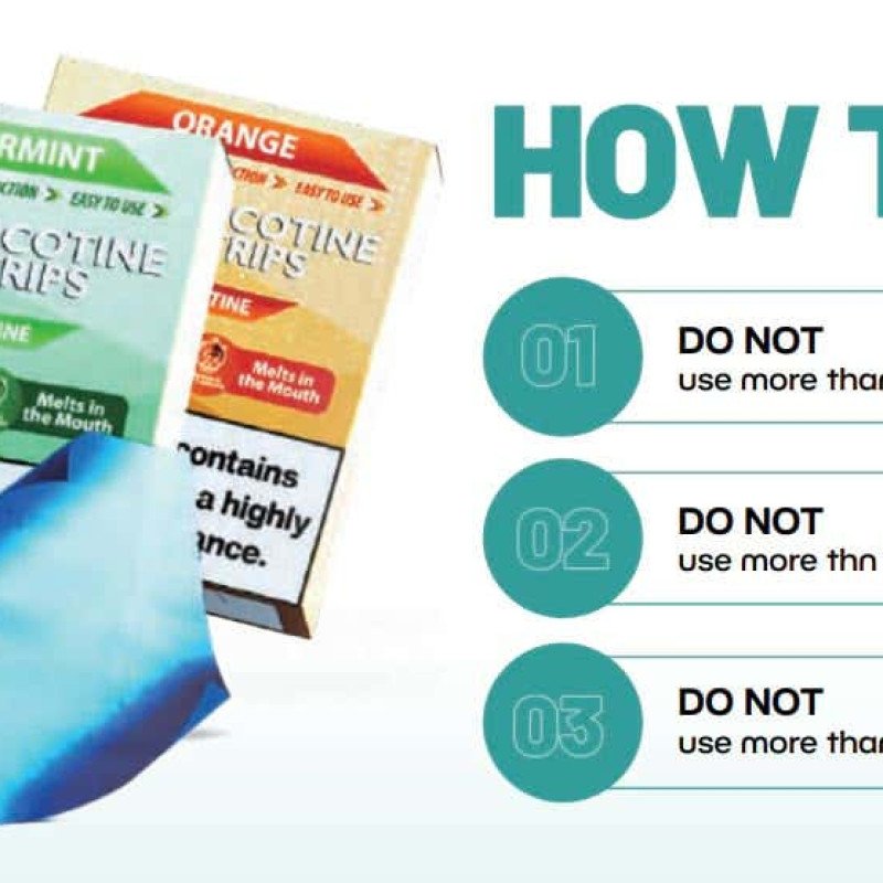 how to use nicotine strips