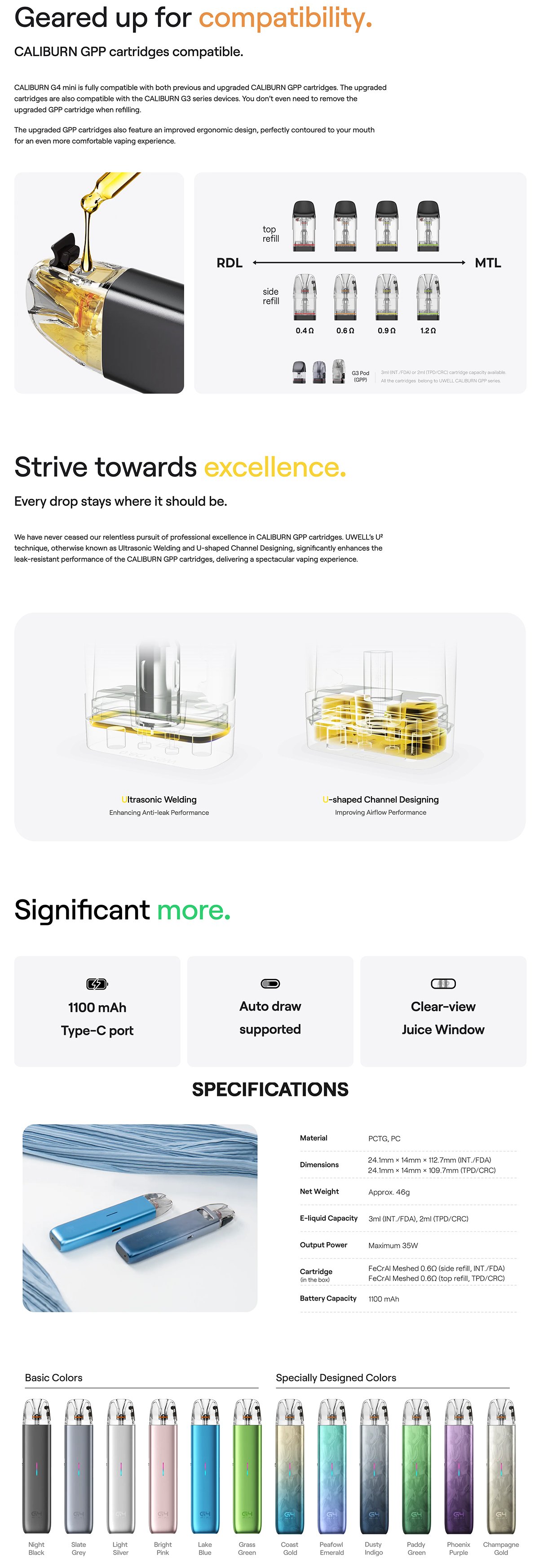 uwell caliburn g4 mini for sale