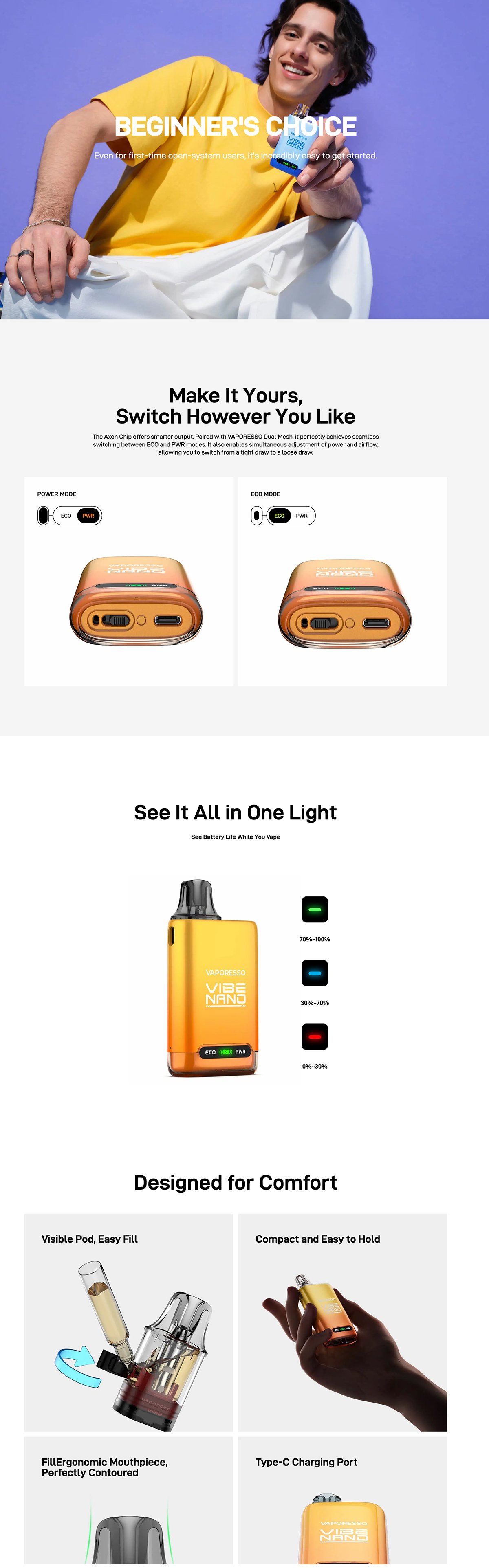 vaporesso vibe nano for sale