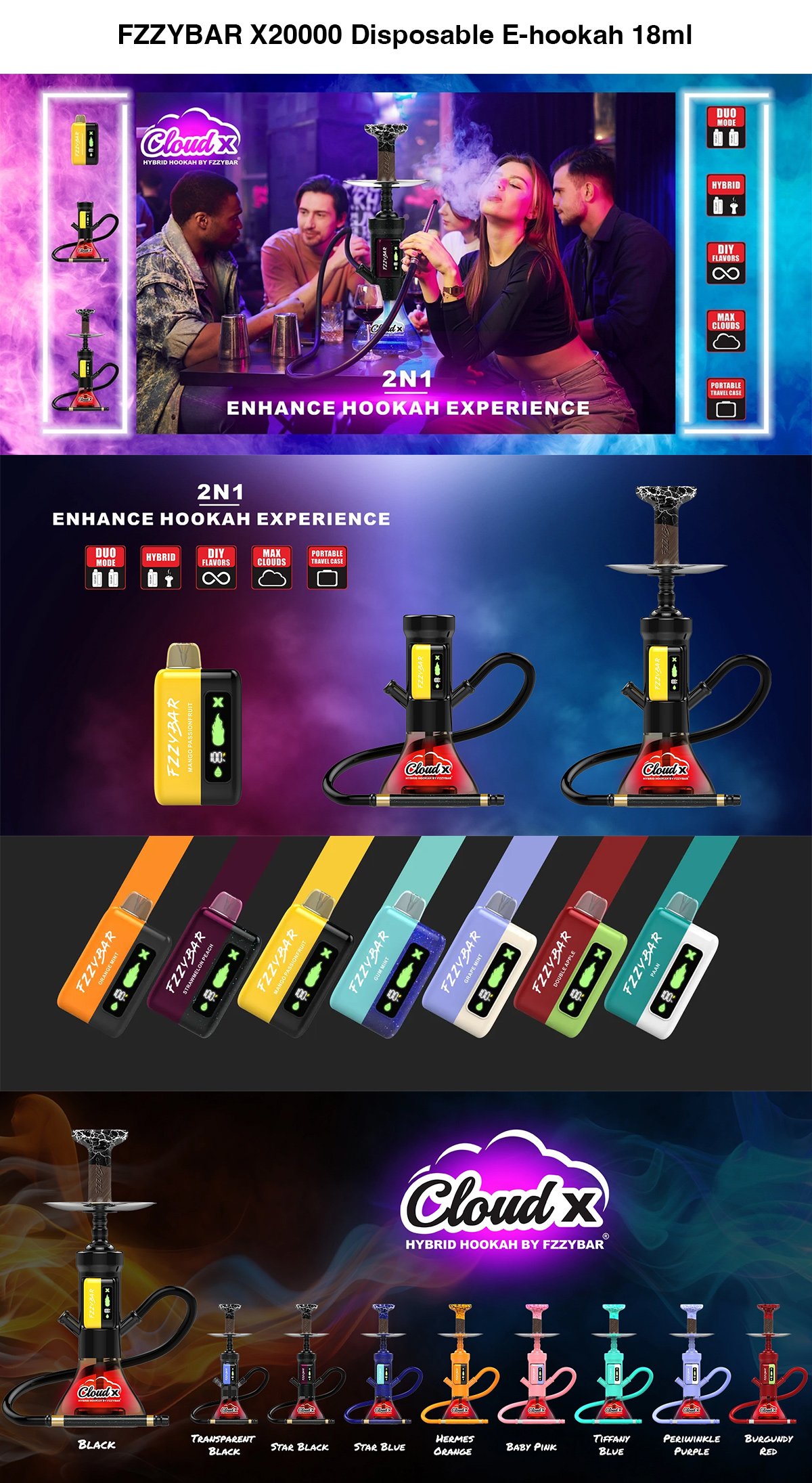 fzzybar x20000 hot sale