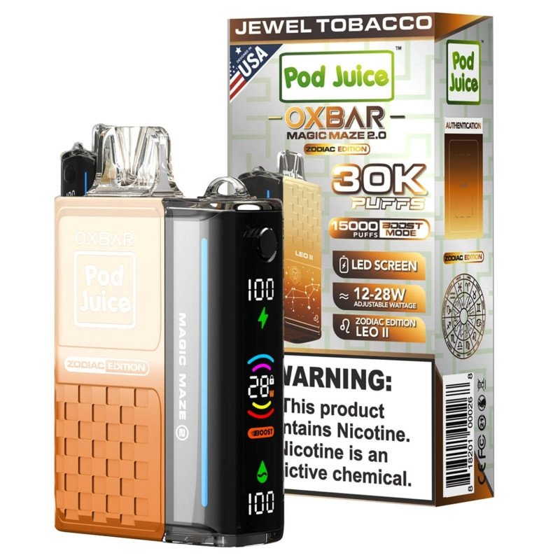 Jewel Tobacco OXBAR 30K Magic Maze 2 Pod Juice Disposable Vape Jewel Tobacco OXBAR 30K Magic Maze 2 Pod Juice Disposable Vape