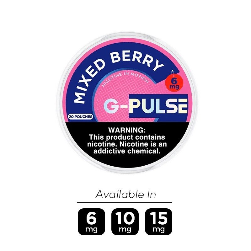 G-Pulse Mixed Berry Nicotine Pouches G-Pulse Mixed Berry Nicotine Pouches