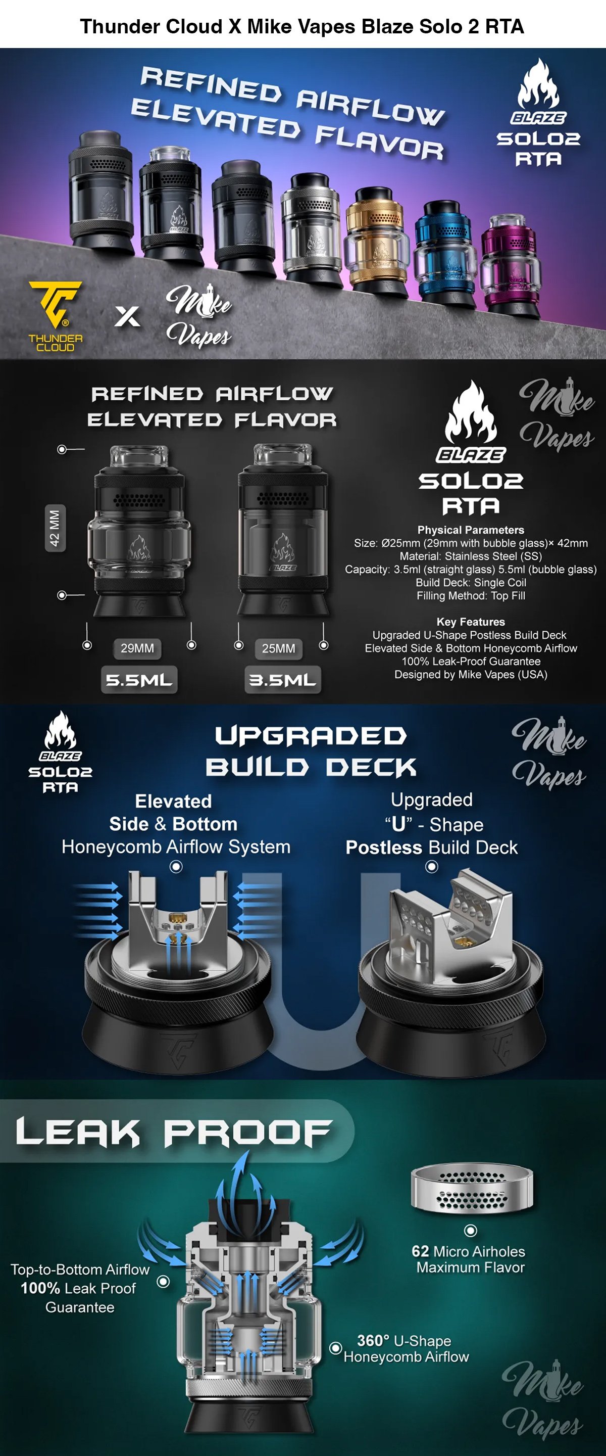 thunder cloud x mike vapes blaze solo 2 rta for sale thunder cloud x mike vapes blaze solo 2 rta for sale