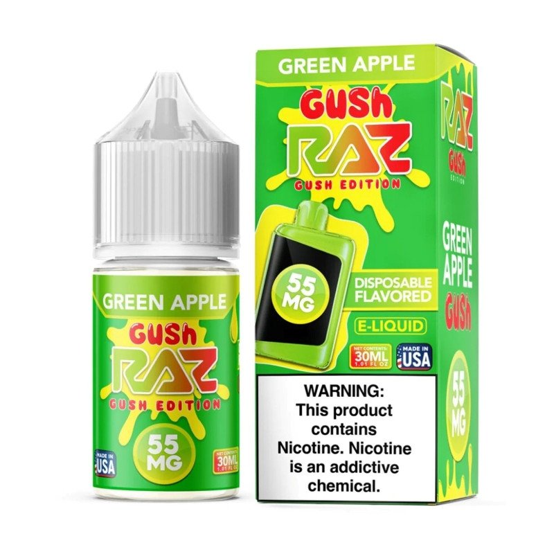 Pod Juice X Raz Gush Edition Green Apple Gush Nic Salt E-juice 30ml Pod Juice X Raz Gush Edition Green Apple Gush Nic Salt E-juice 30ml
