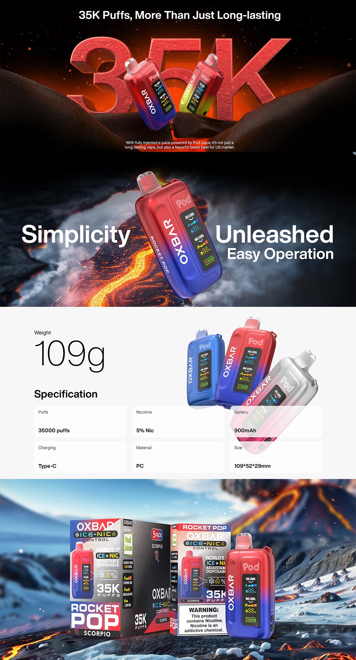 cheap pod juice oxbar ice-nic control 35k cheap pod juice oxbar ice-nic control 35k