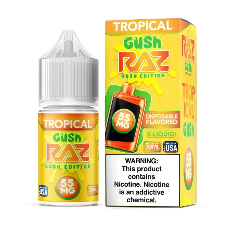 Pod Juice X Raz Gush Edition Tropical Gush Nic Salt E-juice 30ml Pod Juice X Raz Gush Edition Tropical Gush Nic Salt E-juice 30ml